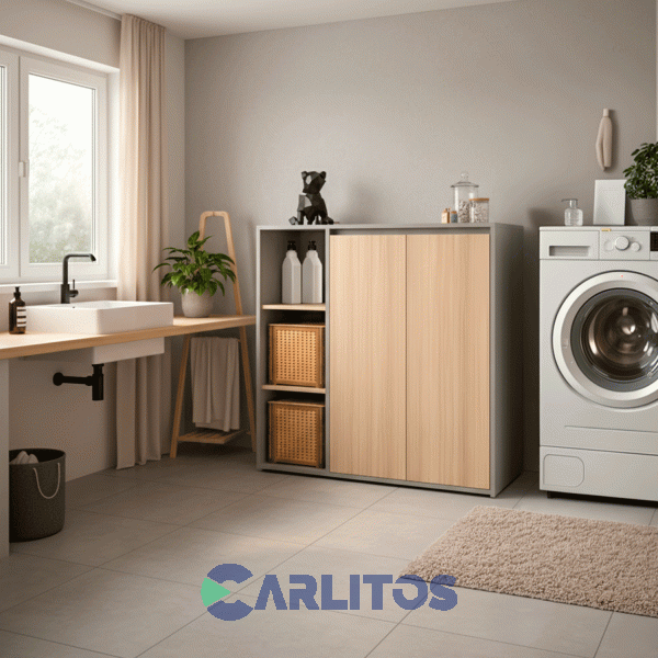 Organizador Multifunci&oacute;n Para Lavadero Tables Cocobolo-Gris