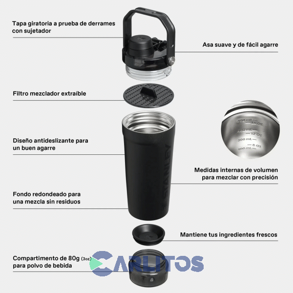 Vaso Stanley Activate Shaker 0.591 L 10-13007-089 Sage Grey