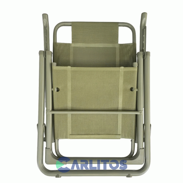 Sillon De Aluminio Descansar XL - Tela Coversol - 5 Posiciones 80046 Verde