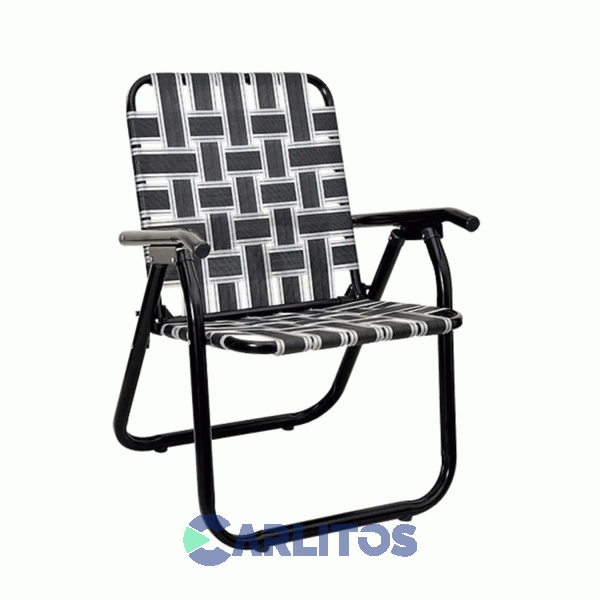 Sillon De Aluminio Descansar XL - Tela Coversol Fijo Descansar 80048 Negro