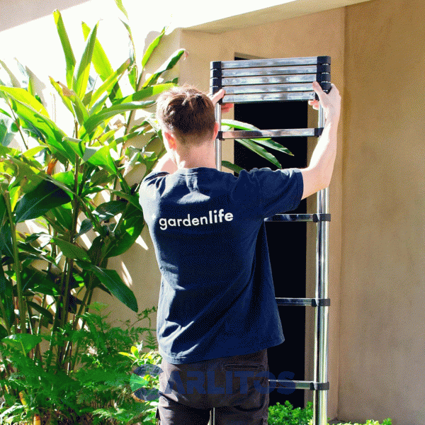Escalera Multifuncion Garden Life Telescopica 9 Escalones Aluminio Te2650