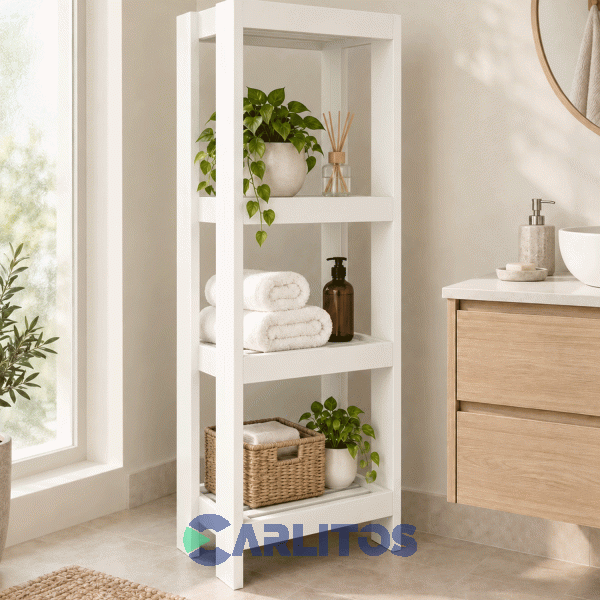 Columna Vanitory Tables 0.45 Mts Abierta Linea Toilet Cod: 3187-Bm blanco