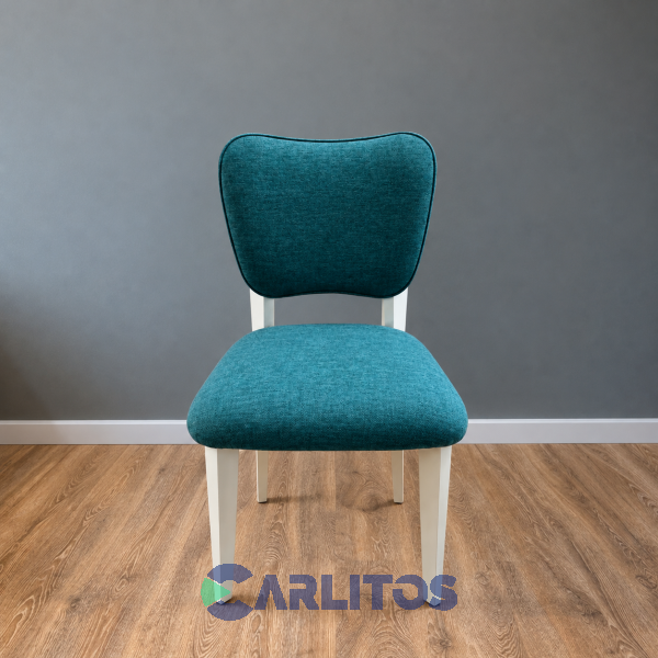 Silla Frida Tapizado En Tela Genoud Linea Vintag Blanco