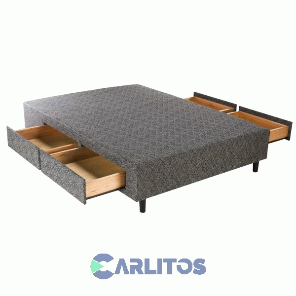 Multibox 1.90 X 1.40 Mts Con 4 CajonesTela Chenille
