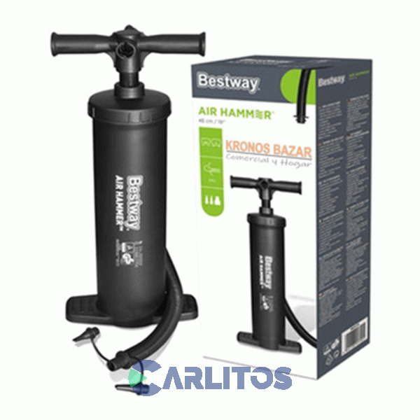 Inflador Bestway Doble Acción 2 Litros Con 3 Adaptadores 62030