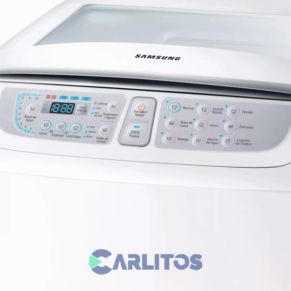 Lavarropa Carga Superior Samsung 7 KG - 700 RPM Blanco WA70F5S4UDW