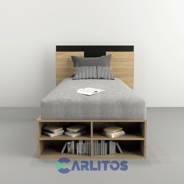 Box Multifunción 0.92 Mts 4 Cajones Tables Olmo Finlandés y Negro