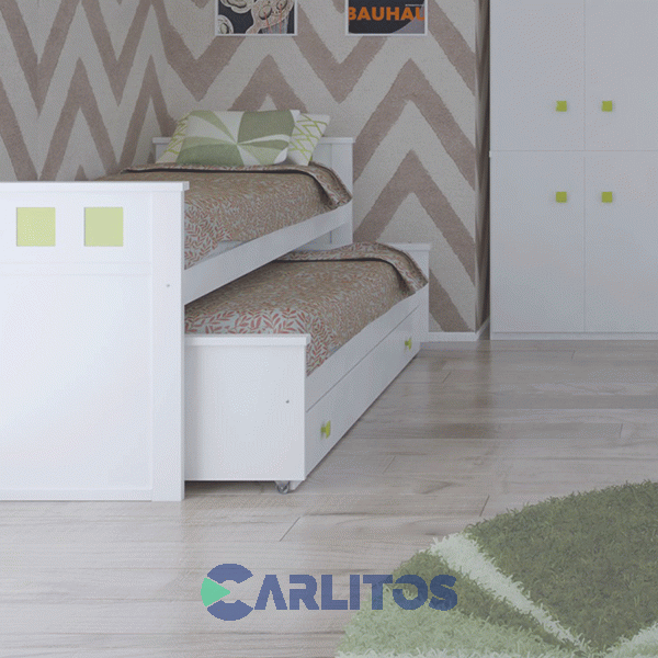 Cama Nido Cuadros Infinity Laqueado Blanco