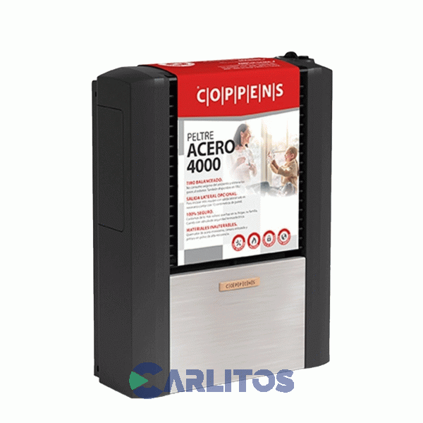 Calefactor Coppens Peltre Acero 4000 Kc TB Salida Derecha/Izquierda Multigas