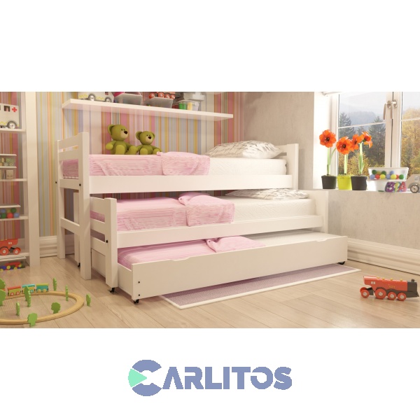Cama Nido Triple Pacífico Inmacol Blanco