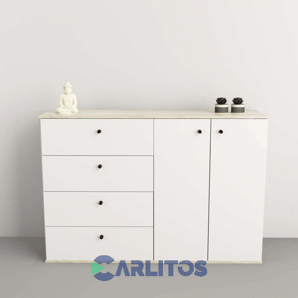 Bahiut 1.30 Mts Linea Home Tables Nevado y Blanco