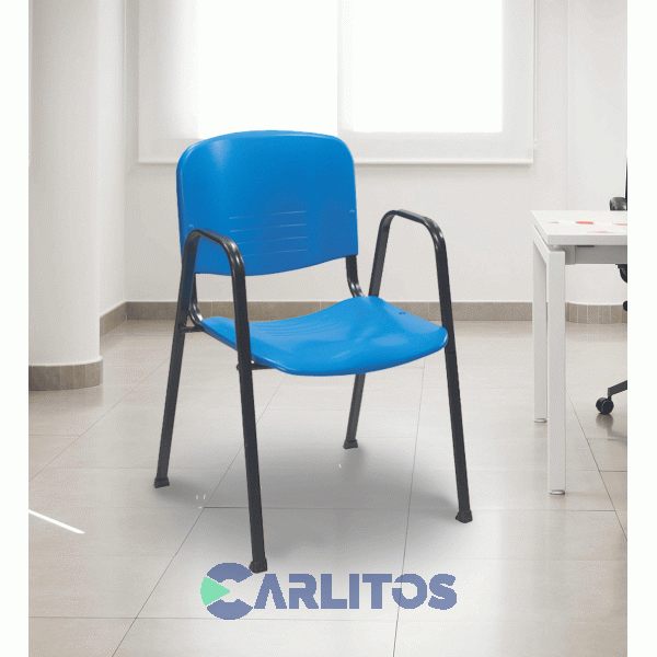 Sillón De Oficina Op 50 Fijo Pvc Negro