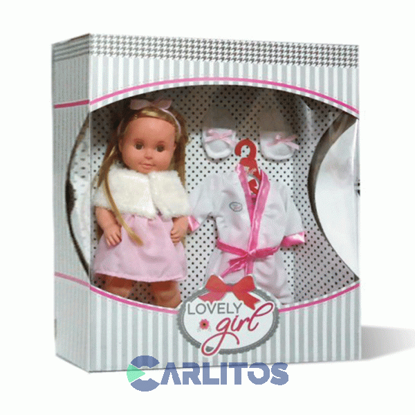 Bebe Baby Lovely Girl Con Set De Ropa