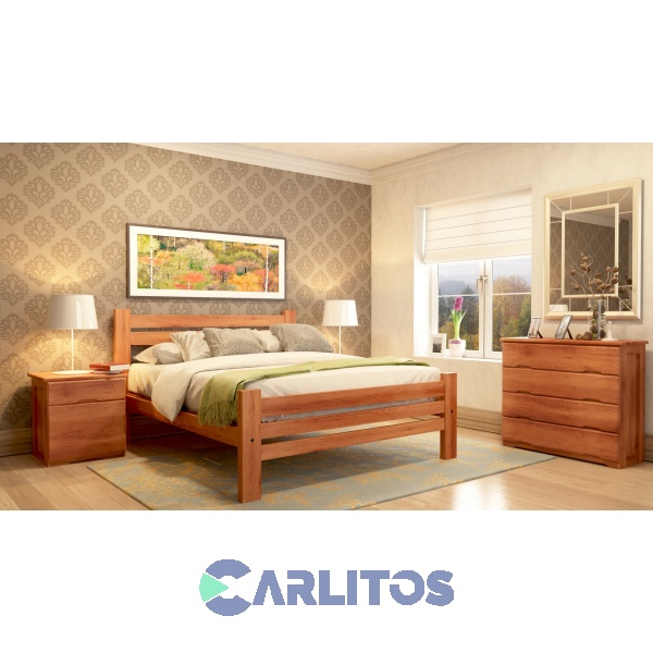 Cama 2 Plazas Pacífico Inmacol Castaño