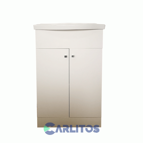 Vanitory Franci Con Bacha Cerámica 3 Perforaciones Fiplasto Blanco