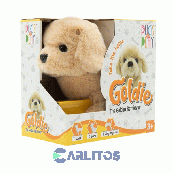 Perro Con Sonido Pugs At Play Camina Y Mueve La Cola Goldie