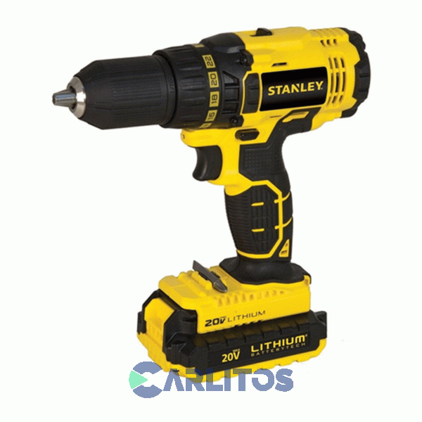 Taladro Atornillador Stanley 13 Mm Inalámbrico 20 V. Sbd715c2k-ar