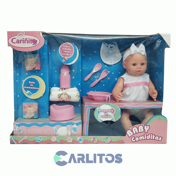 Muñeca Mecanizada Baby Comiditas Cariñito Adar