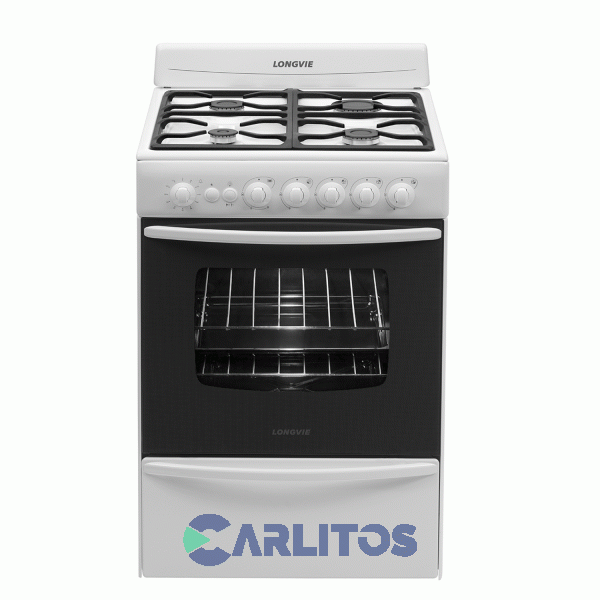 Cocina A Gas Longvie 56 CM Blanca Multigas 13501bf