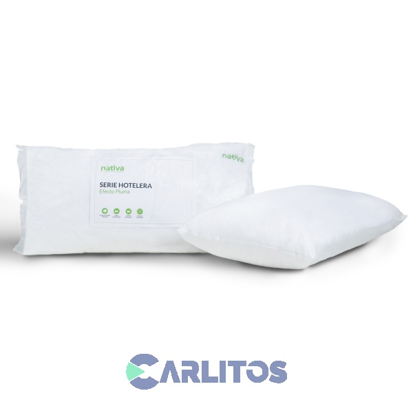 Almohada Fibra Siliconada 0.90 X 0.50 Mts Efecto Pluma