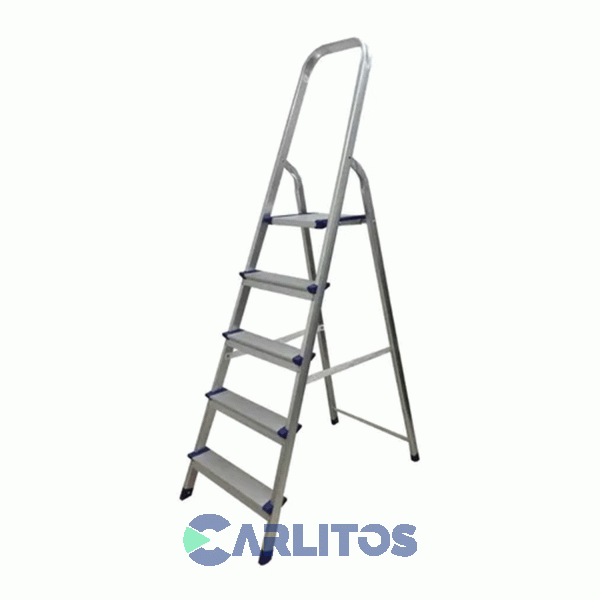 Escalera Aluminio Garden Life 5 Escalones 1.50 Metros Te1610