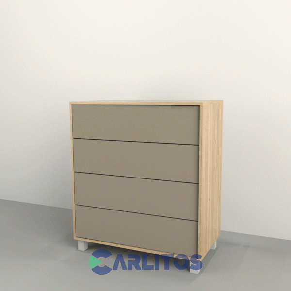 Chiffonier 4 Cajones Tables Olmo Finlandés y Gris