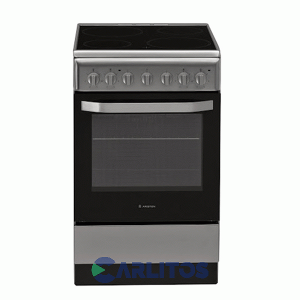 Cocina Eléctrica Vitrocerámico Ariston 50 CM Convección Acero Inox. As5v5pmx