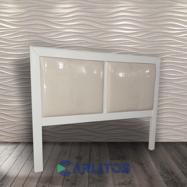 Respaldo De Sommier 1.60 Mts Arizona Tapizado Ecocuero Mobilia Blanco