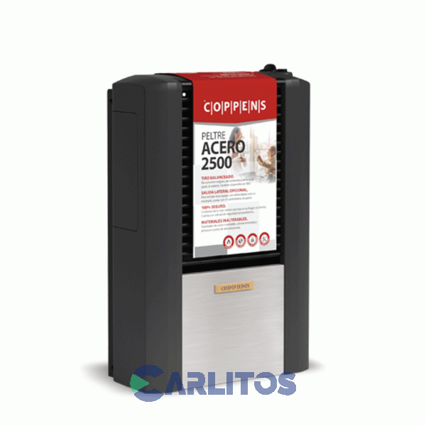 Calefactor Coppens Peltre Acero 2500 Kc TB Salida Derecha/Izquierda Multigas