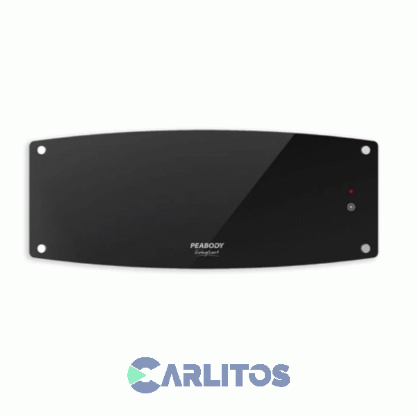 Caloventor De Pared Peabody Vidrio Curvo 2000 Watts Pe-cvl20n Negro