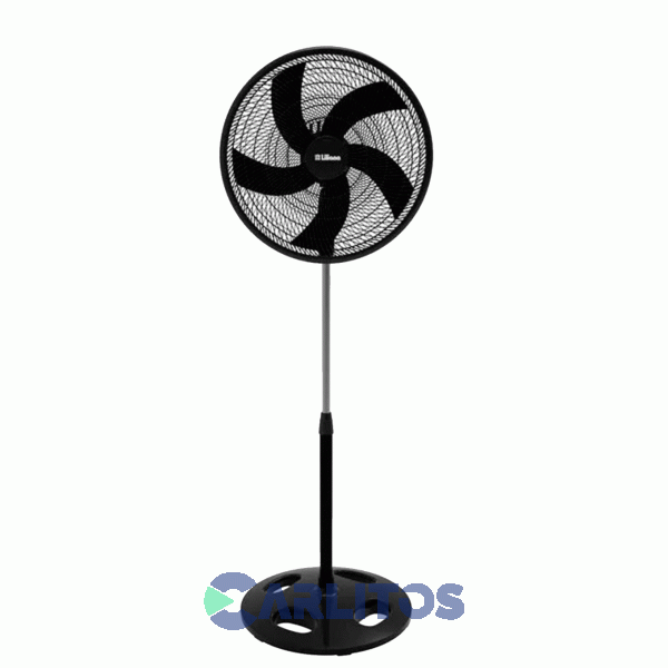 Ventilador De Pie Oscilante Liliana 20" Parrilla Negra Vp20p