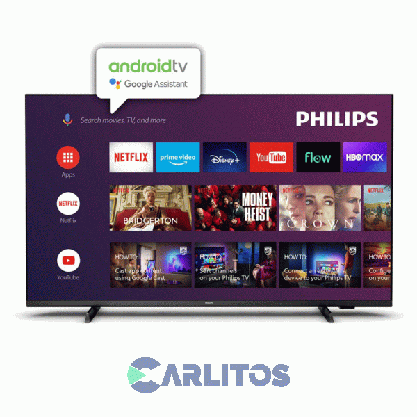 Smart TV Led 50" 4K Ultra HD Philips Con Android 50pud7406/77