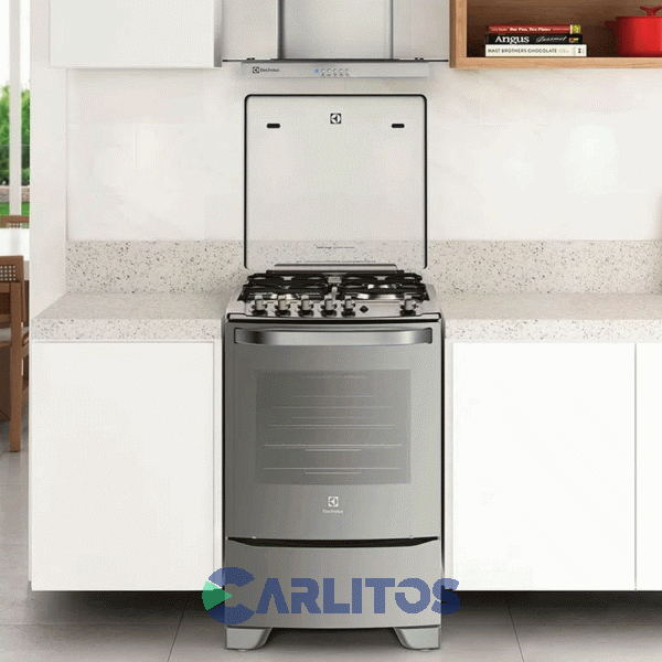 Cocina A Gas Electrolux 56 CM Acero Inoxidable Multigas 56gxq