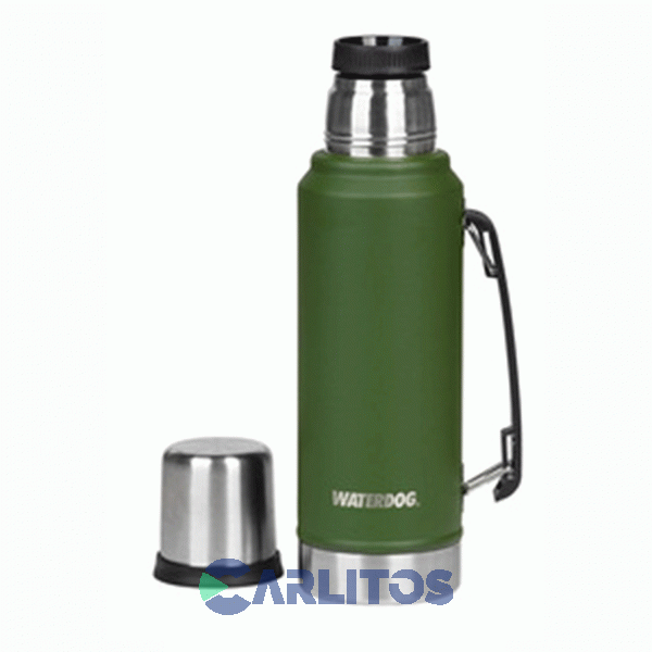 Termo De Mate Waterdog Con Manija 1 Litro Ombu Verde