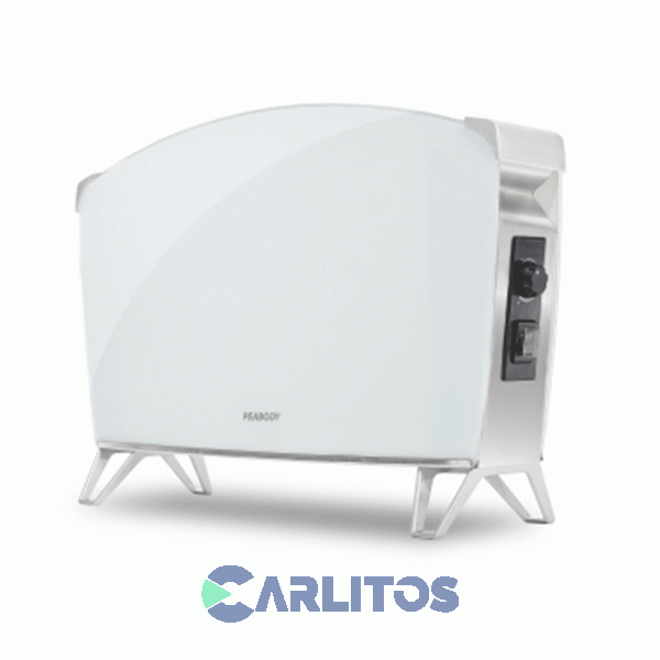 Estufa Panel De Doble Vidrio Peabody 1500 Watts Pe-bvc15b Blanco