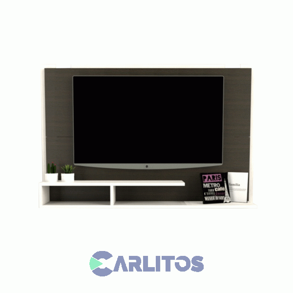 Panel De Tv 52" Tables Wengue y Blanco