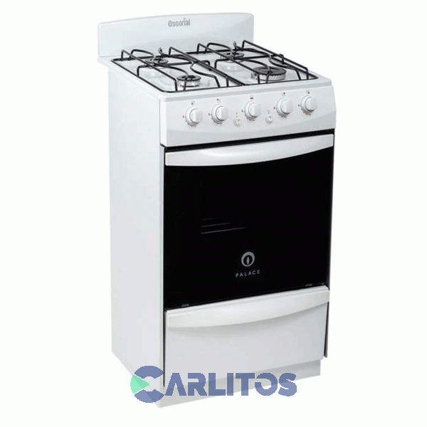 Cocina A Gas Escorial 50 CM Blanca Gas Envasado Palace Cristal Lx S2