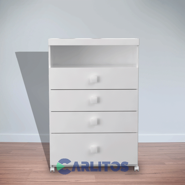 Chiffonier 4 Cajones Infinity Laqueado Blanco