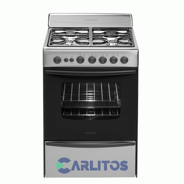 Cocina A Gas Longvie 56 CM Acero Inoxidable Multigas 13501xf