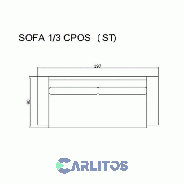 Sofá Loan 3 Cuerpos Frontera Living Grupo 2