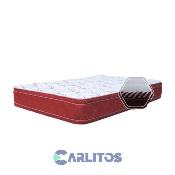 Colchón Poliéster Natural Soft 1.40 X 1.90 Mts Virtus Euro Pillow