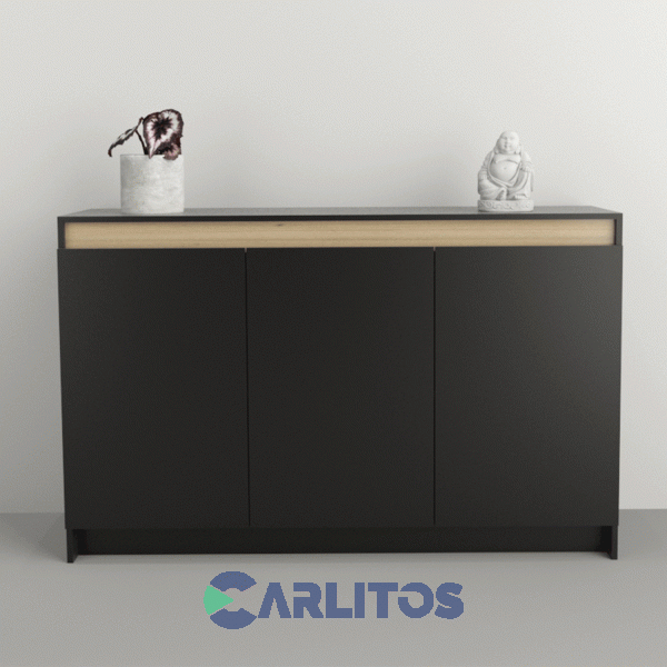 Bahiut 1.35 Mts Linea Home Tables Negro y Olmo Finlandés