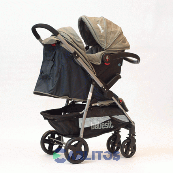 Coche De Paseo Bebesit Aeris Incluye Portabebe/butaca 1390ts Gris