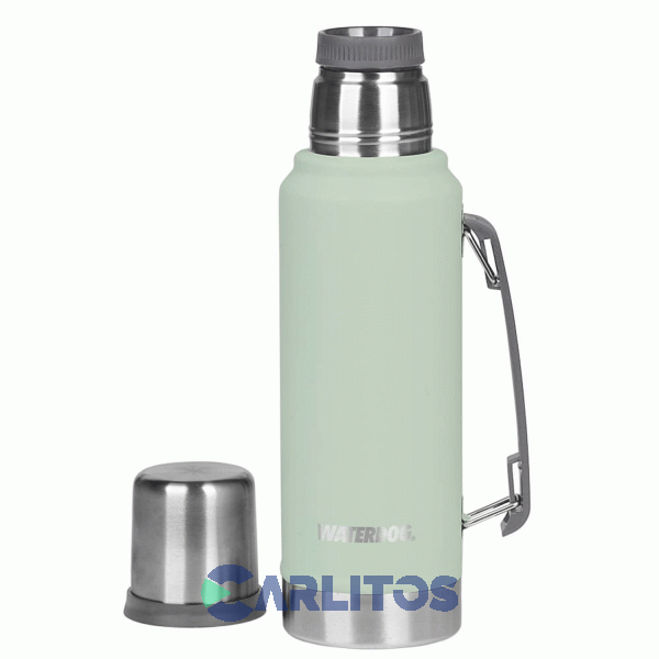 Termo De Mate Waterdog Con Manija 1 Litro Ombu Verde Pastel