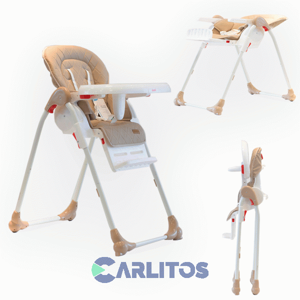 Silla De Comer Bebesit Alta Plegable Con Ruedas Delanteras 6600 Marrón