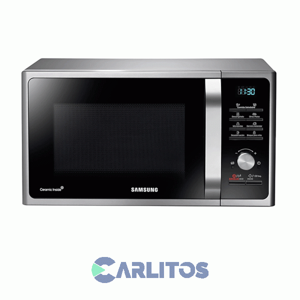 Microondas Con Grill Samsung Digital 28 Litros Gris Mg28f3k3tas/bg