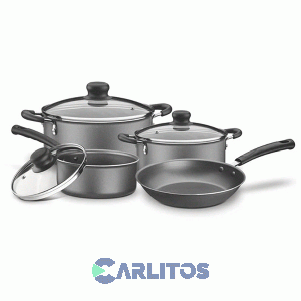 Batería Tramontina Aluminio Antiadherente 7 Piezas Linea Turim 20298/676 Gris