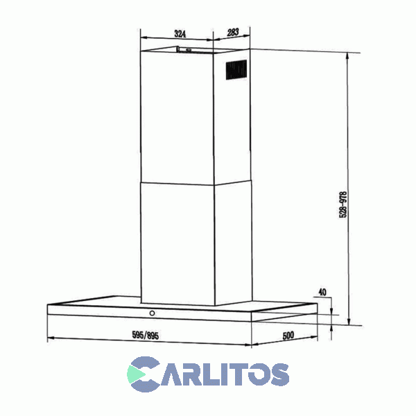 Campana Con Motor Spar Recta Soft 60 CM Acero Inoxidable 60 Cm