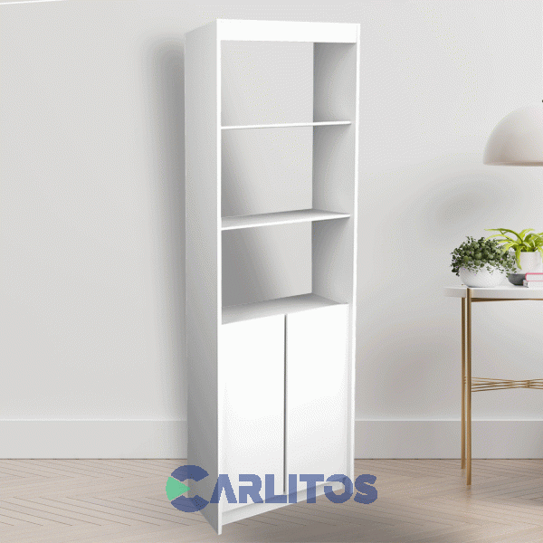 Biblioteca Puertas Bajas 0.60 Mts Blanco
