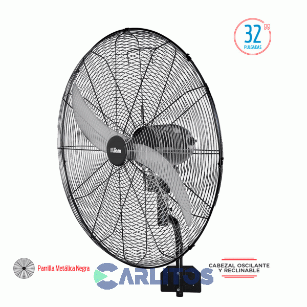 Ventilador De Pared Industrial Liliana 32" - 2 Aspas Tipo Avión Vwi32